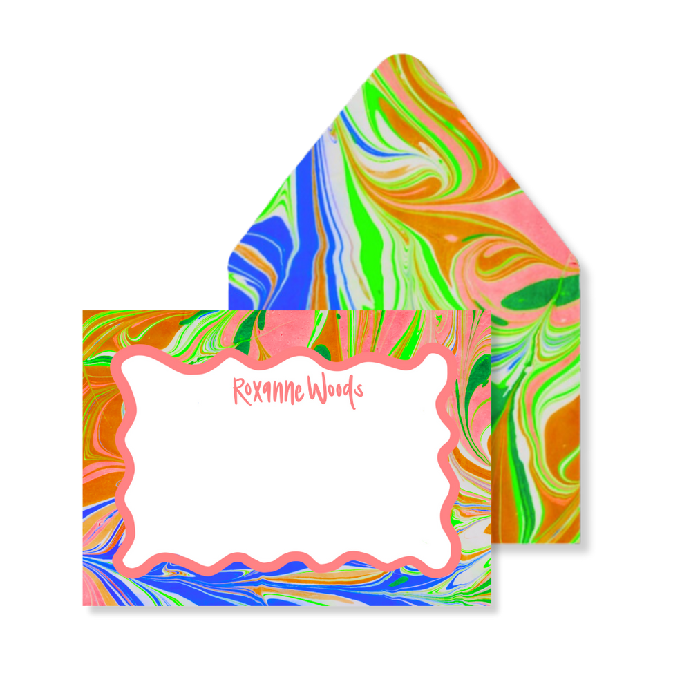 Marble Stationery in Watermelon