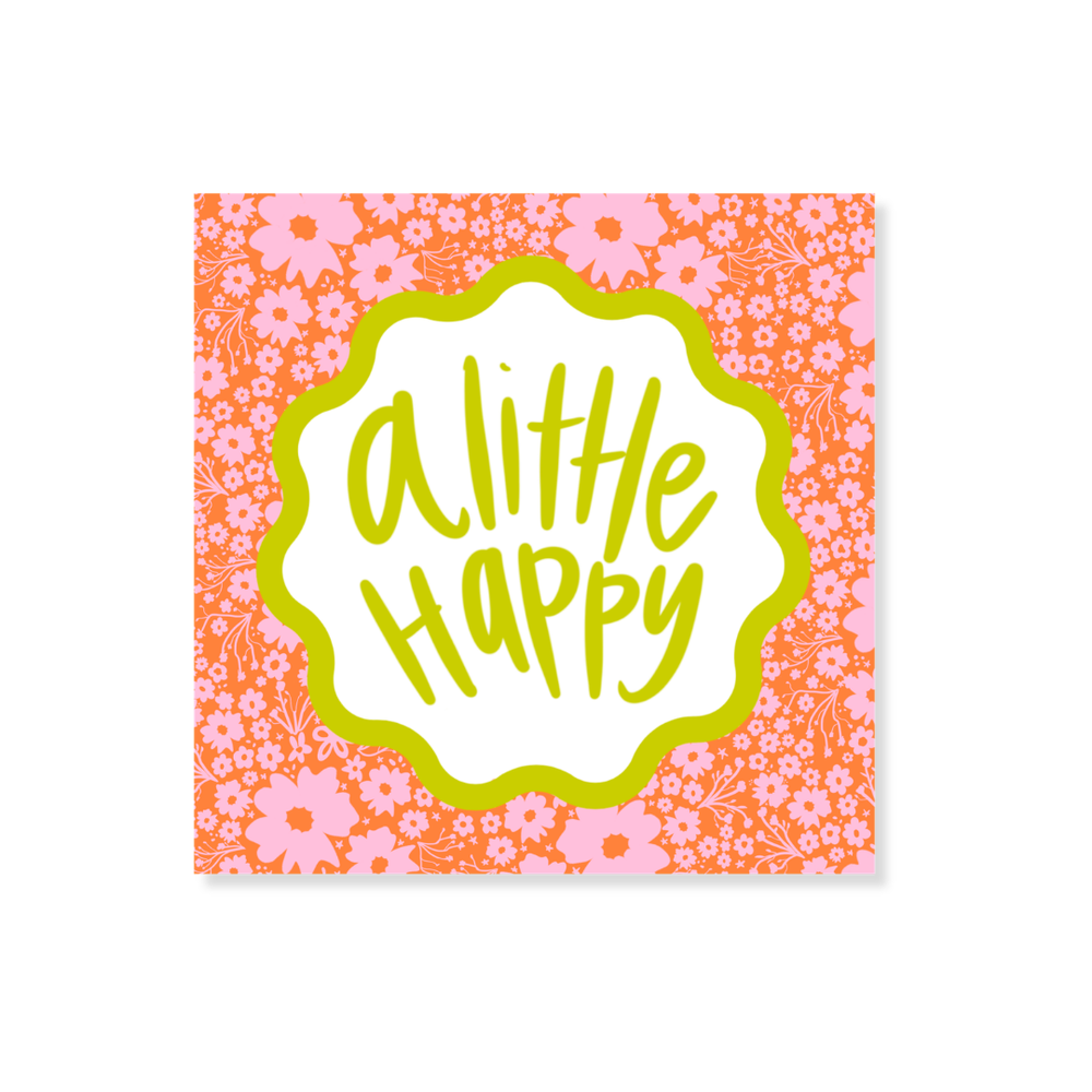 Ditsy Floral Gift Stickers in Punch
