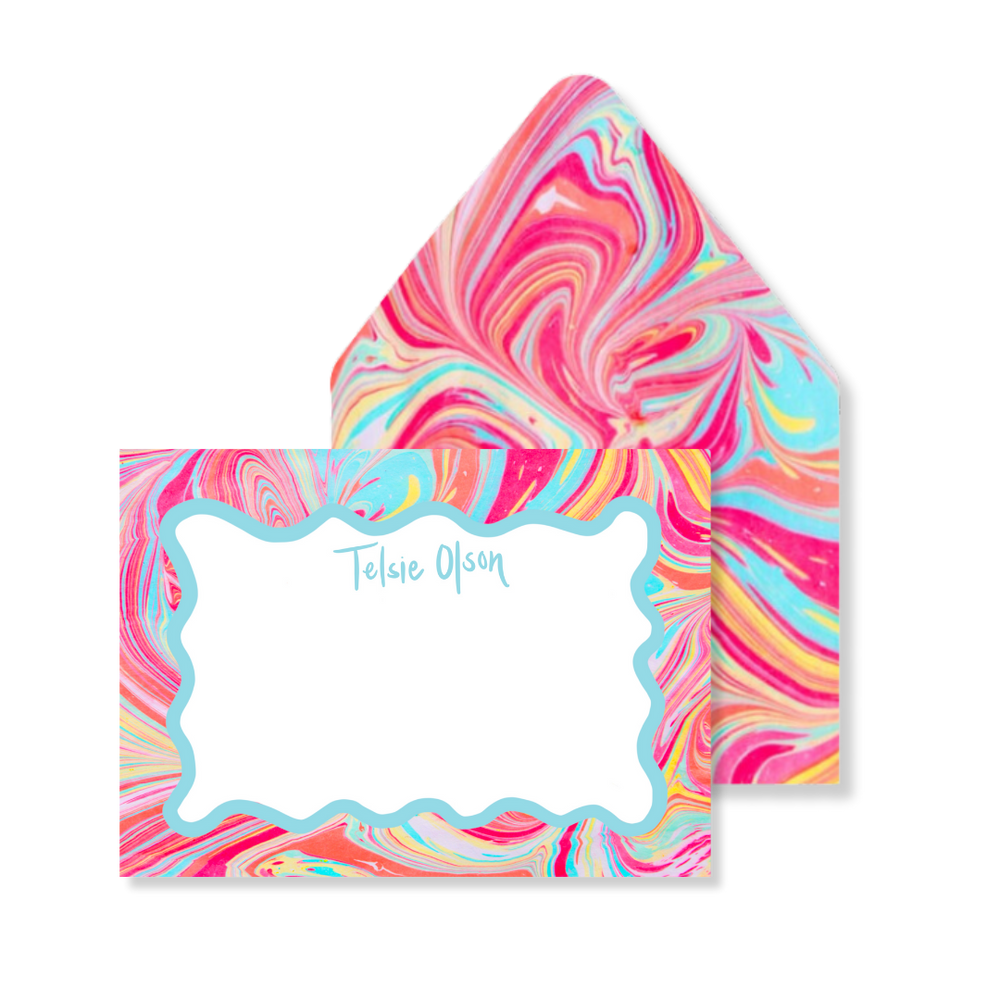 Marble Stationery in Strawberry