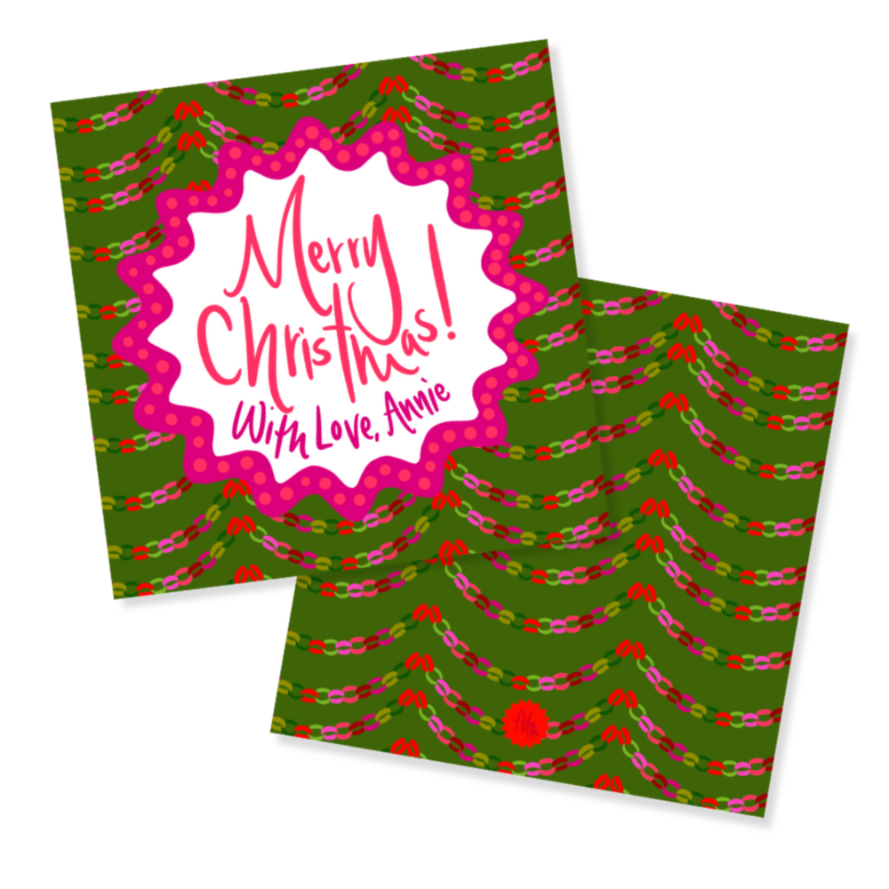 Paper Chain Gift Tags in Green