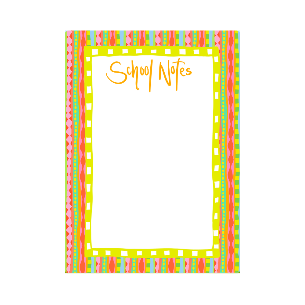 Back To School Zig Zag Notepad