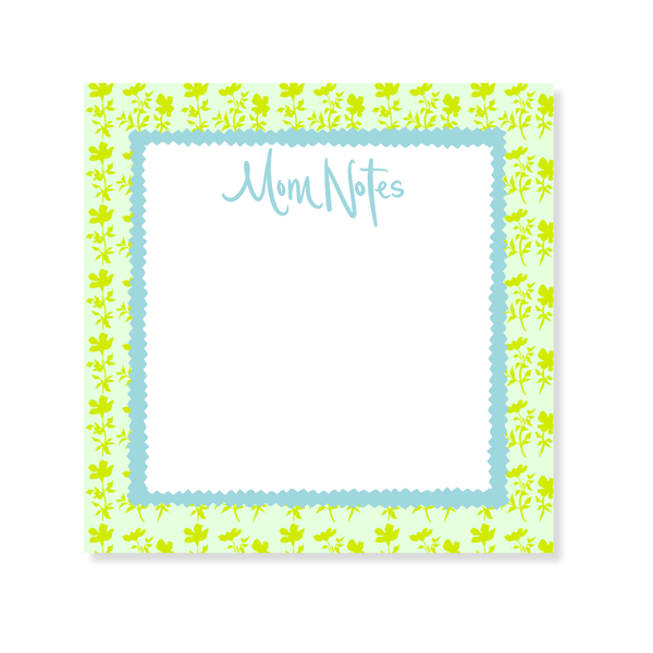 Nina Rosner for Fête Papier Green Floral 200 Page Notepad + Acrylic Tray