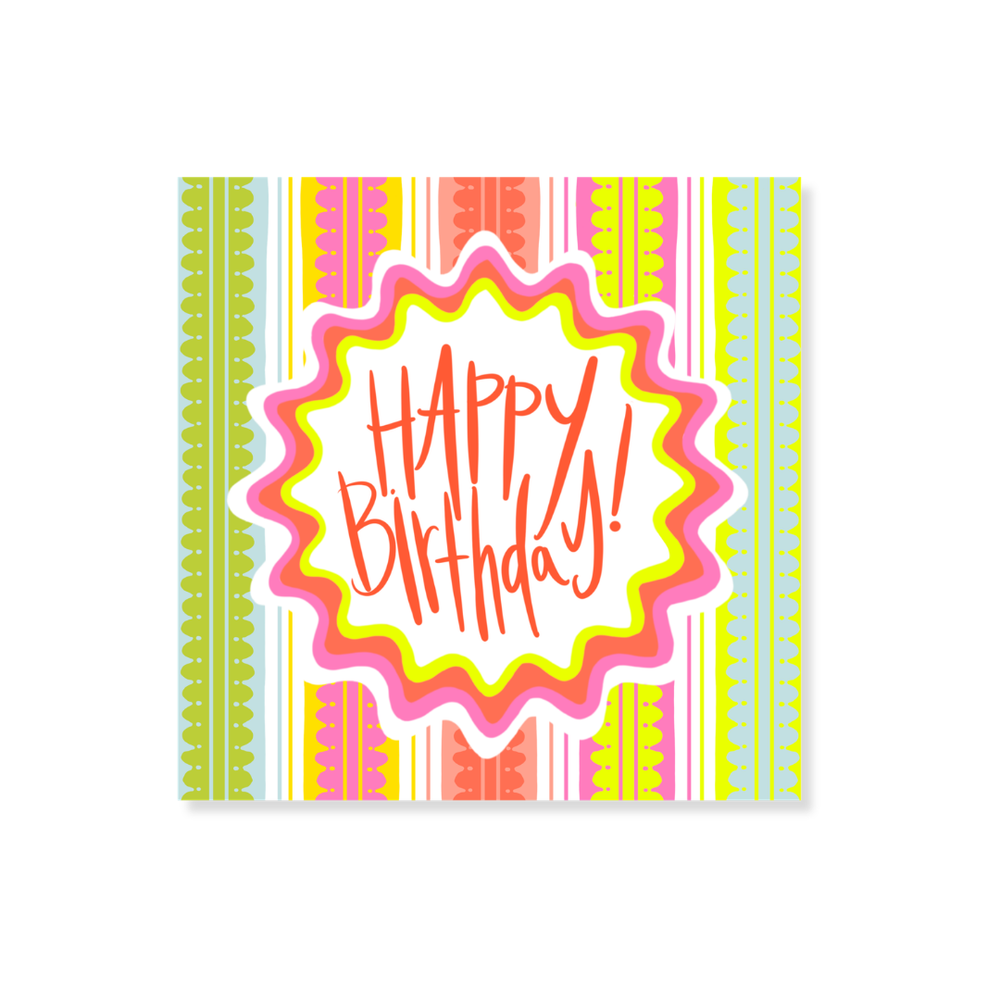 Scalloped Stripe Gift Stickers