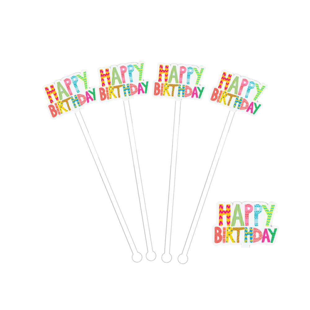 Happy Birthday Stir Sticks