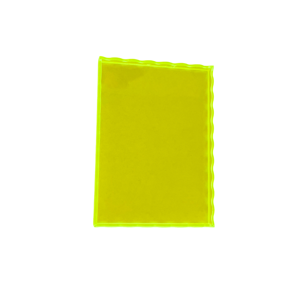 Fête Papier Wavy 5x7 Notepad Tray in Neon Green