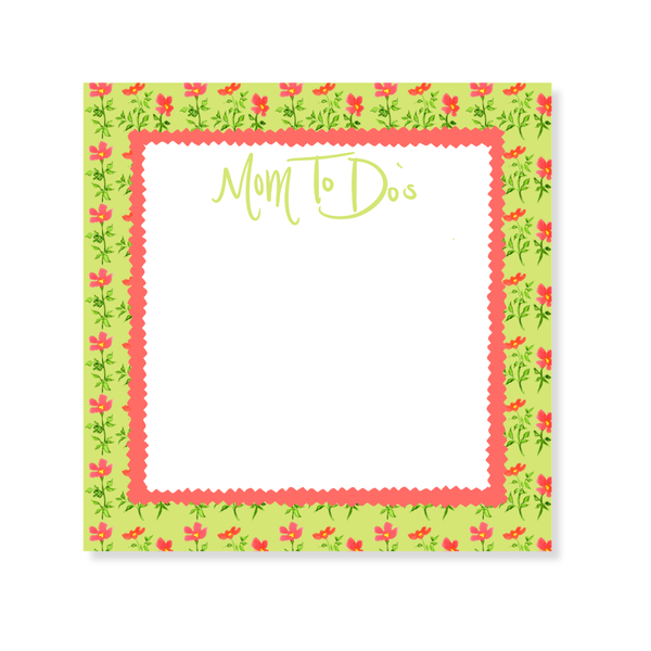 Nina Rosner for Fête Papier Red Floral 200 Page Notepad + Acrylic Tray