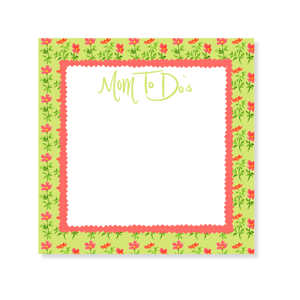 Nina Rosner for Fête Papier Red Floral 200 Page Notepad + Acrylic Tray