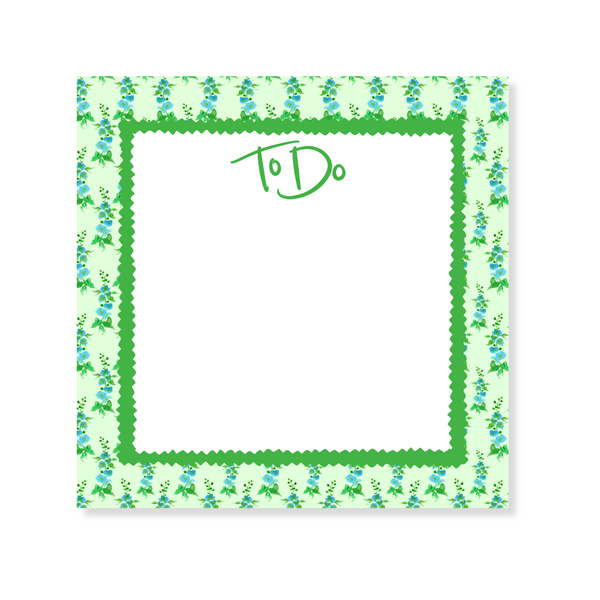 Nina Rosner for Fête Papier Blue Foxglove 200 Page Notepad + Acrylic Tray