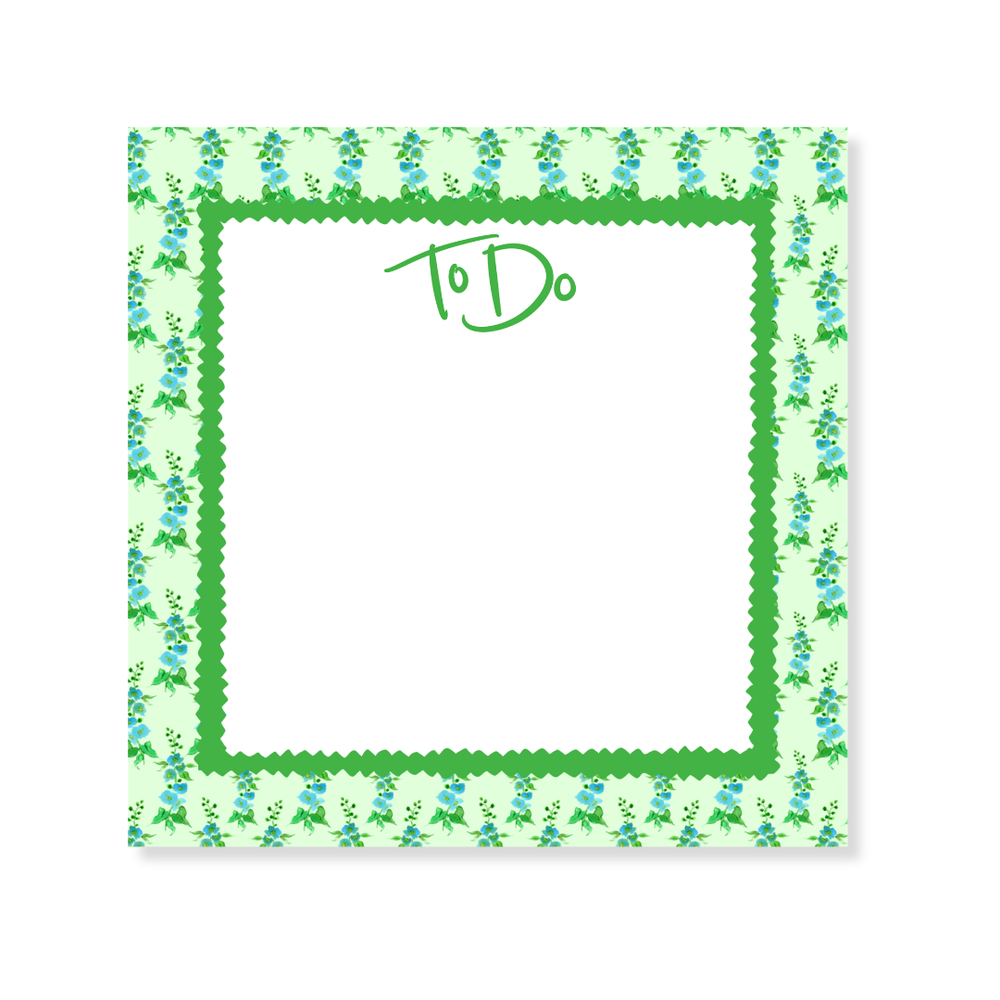 Nina Rosner for Fête Papier Blue Foxglove 200 Page Notepad + Acrylic Tray