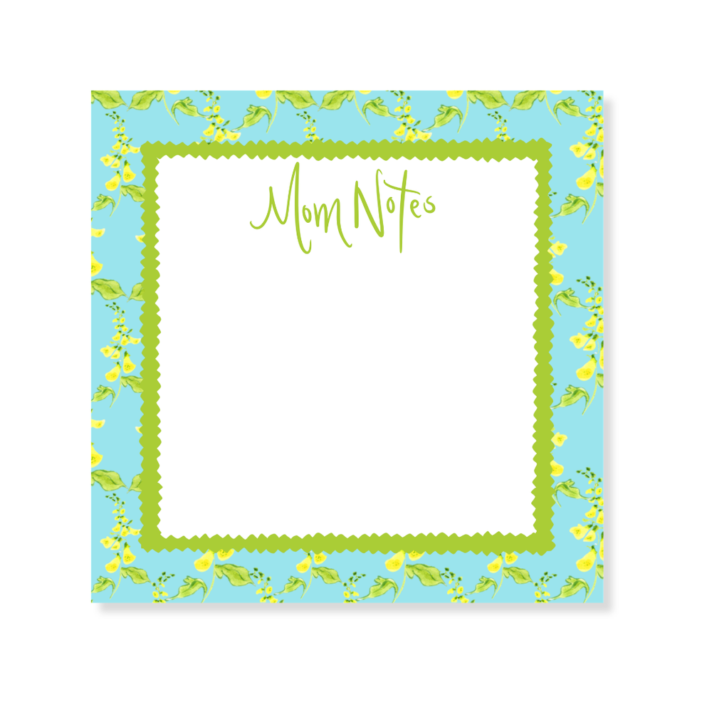 Nina Rosner for Fête Papier Yellow Foxglove 200 Page Notepad + Acrylic Tray