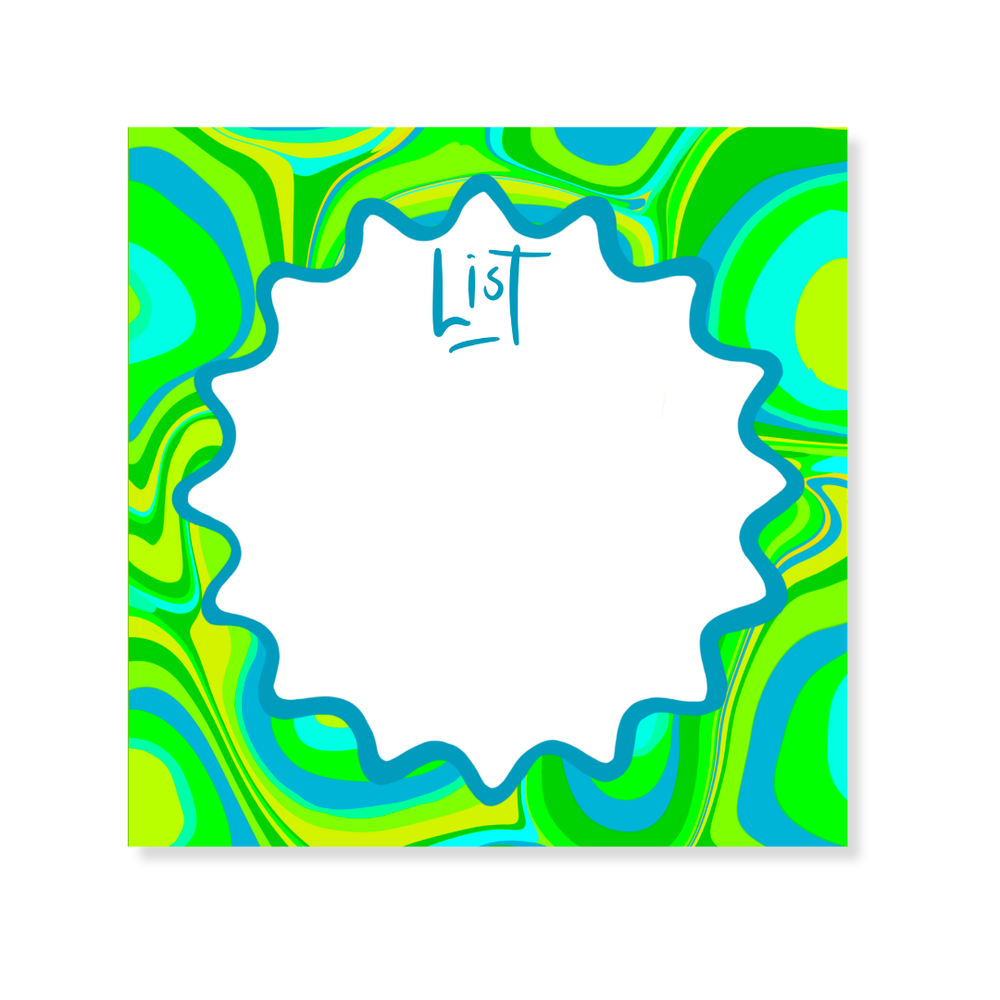 Back To School Marble Notepad in Green