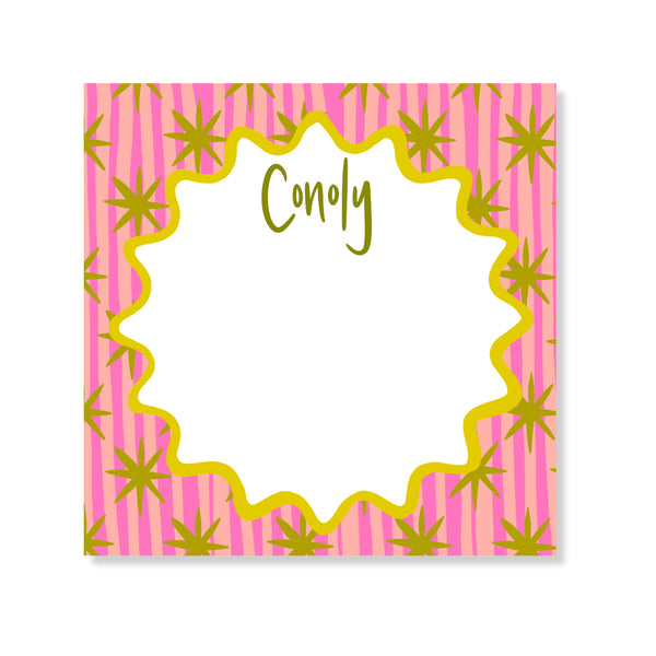 Stars & Stripes Notepad in Bubblegum