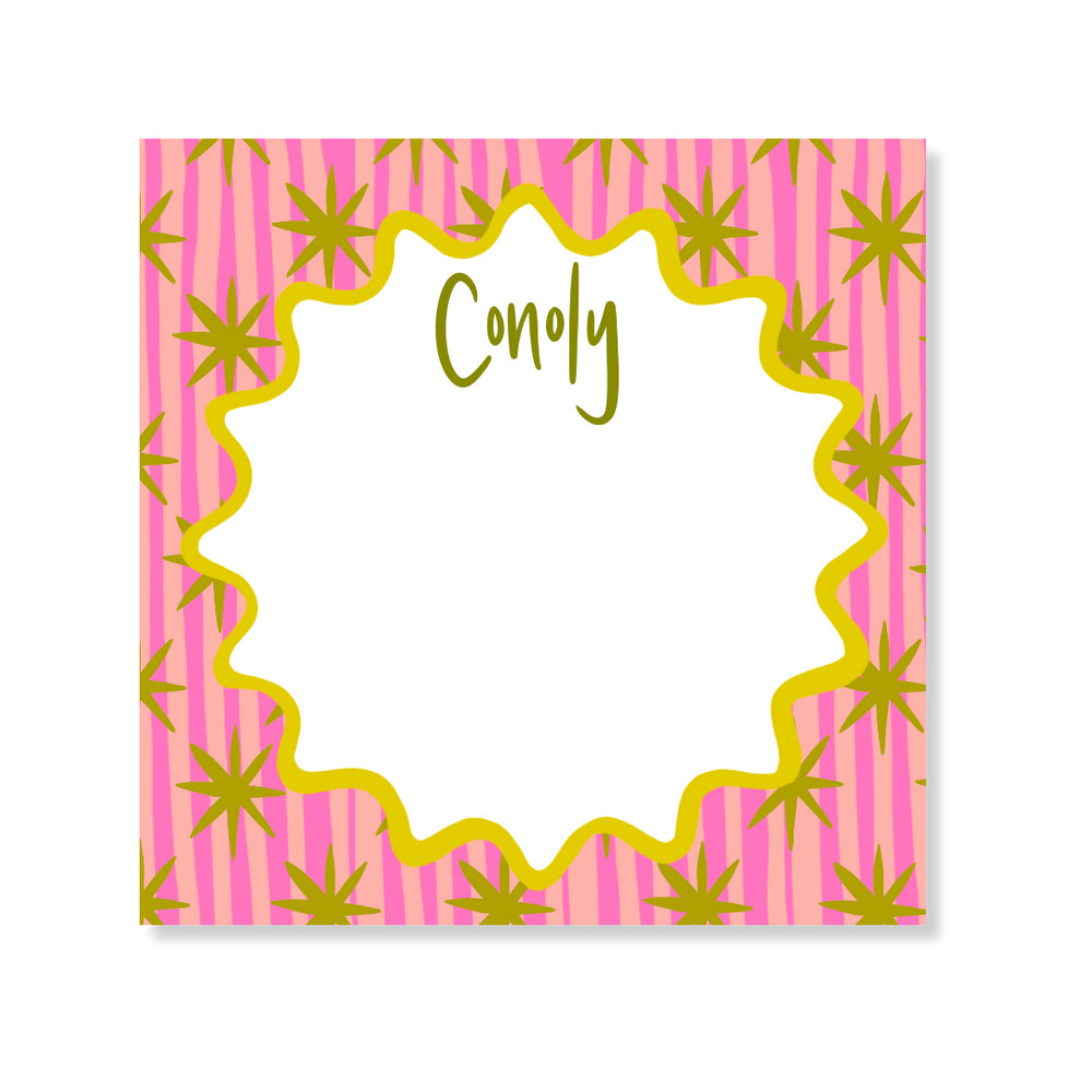 Stars & Stripes Notepad in Bubblegum