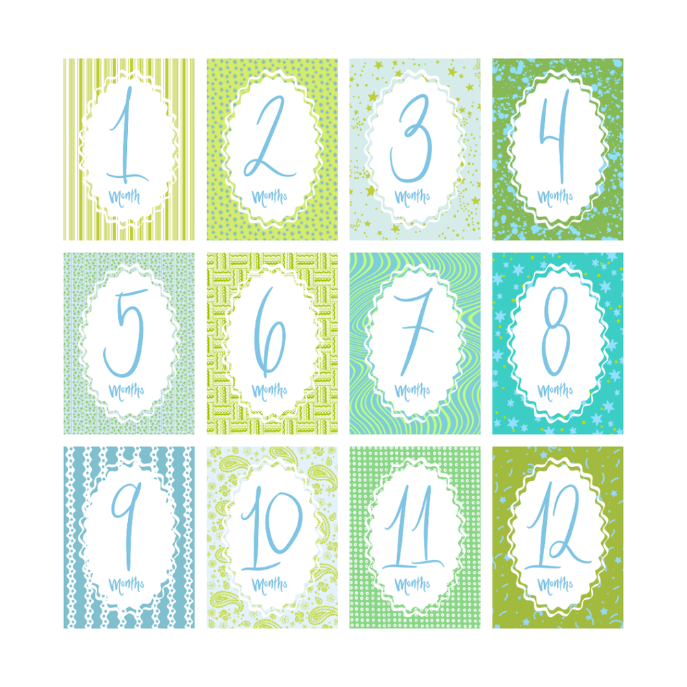Boy 5x7 Milestone Cards