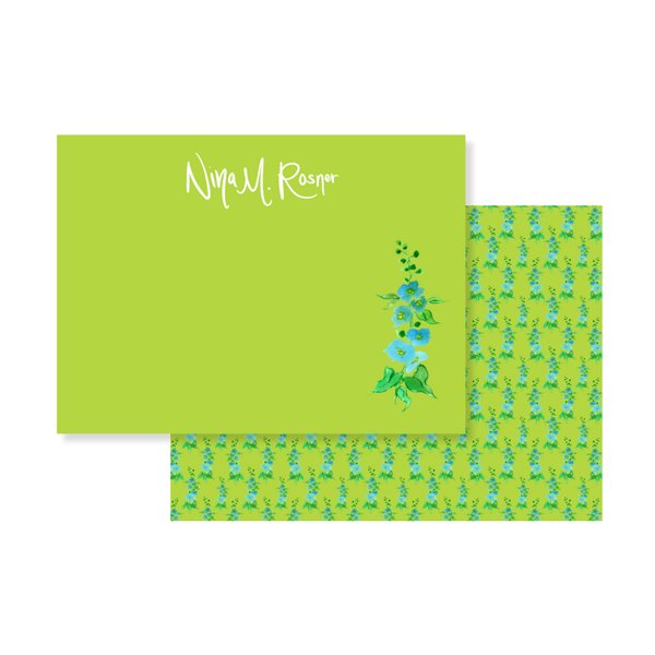 Nina Rosner x Fete Papier Blue Foxglove Stationery