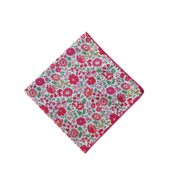 Ann Walters Home x Fête Papier Hankies in Red Garden