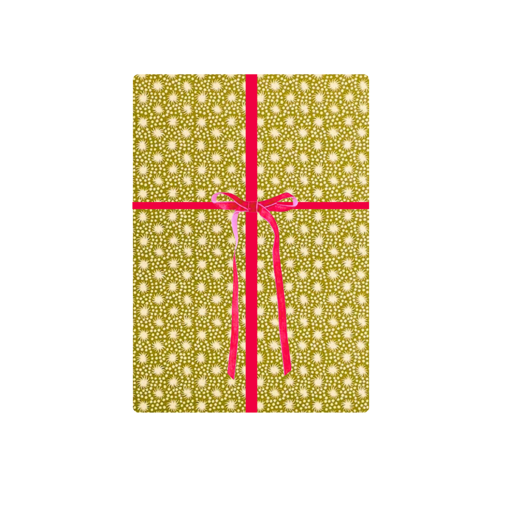 Green Holiday Star Gift Wrap