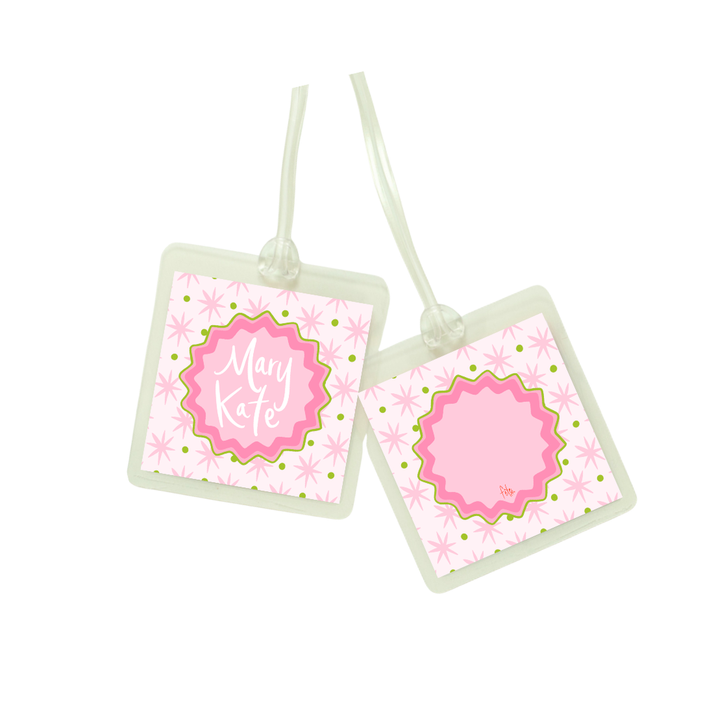 Star Dot Bag Tag in Pinks