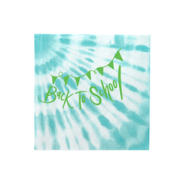 Back To School Tie Dye Napkins in Teal