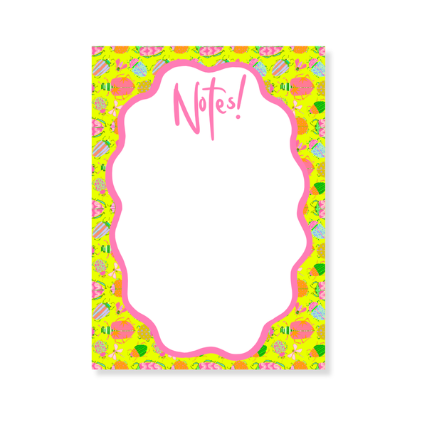 Busy Bugs Notepad in Yellow