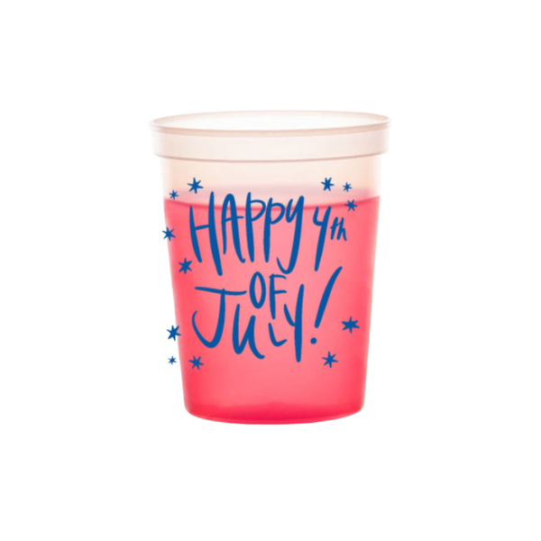 Happy Fourth of July Color Changing Cups