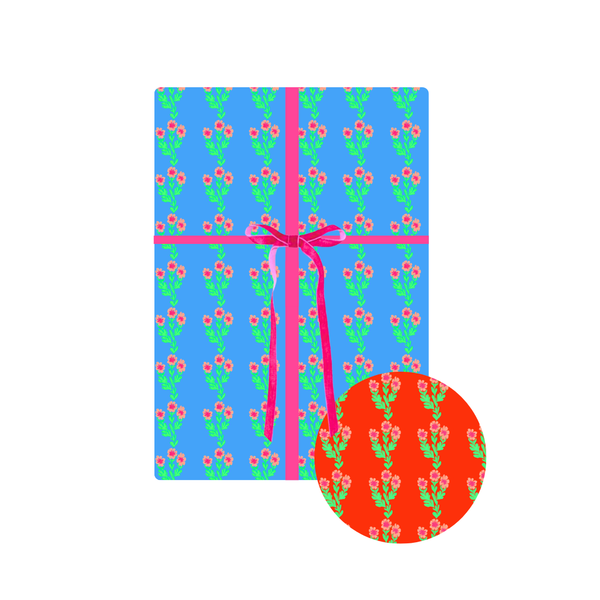 Morgan Walker x FP Gift Wrap in Blue & Red