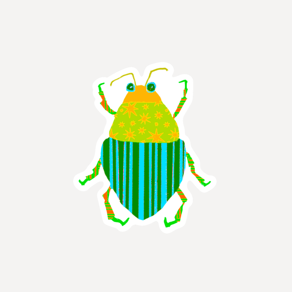 Busy Bug Star Beetle Sticker