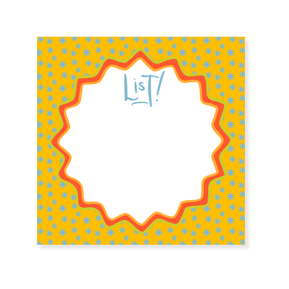 Sample Sale: All Star Classics List Notepad _ 50 Page