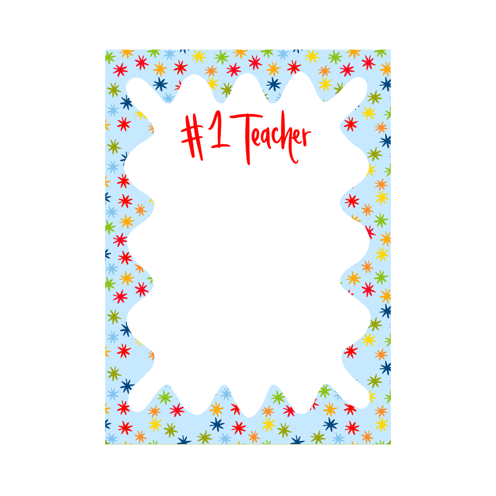 Back To School Pendant Notepad in Primary Stars