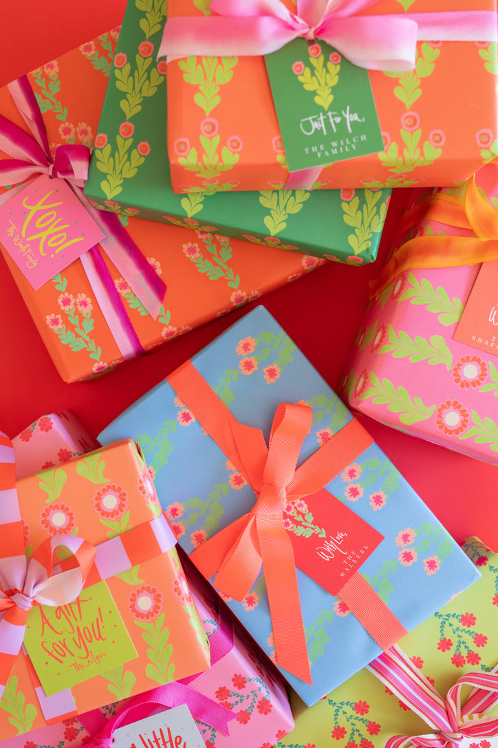 Morgan Walker x FP Gift Wrap in Blue & Red