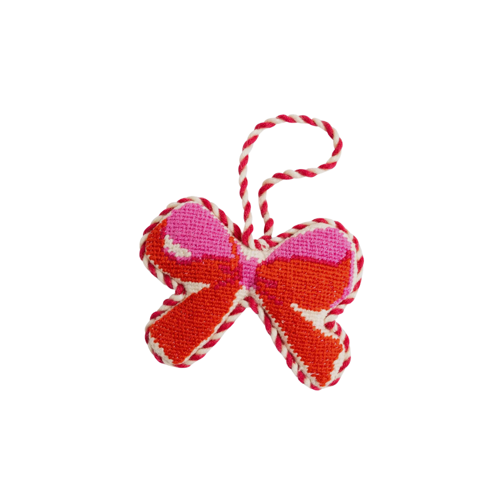 Needlepoint Bow Ornament