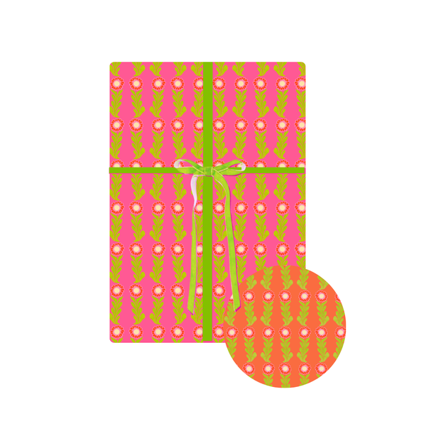 Morgan Walker x FP Gift Wrap in Pink & Orange