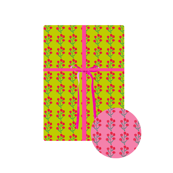 Morgan Walker x FP Gift Wrap in Lime & Pink