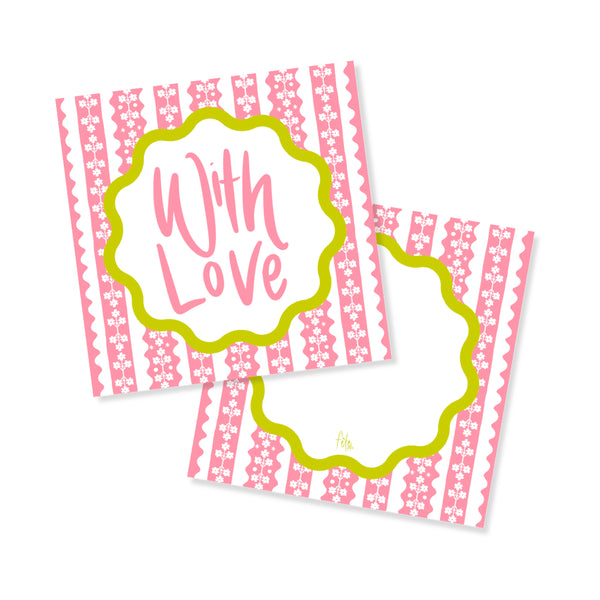 Garden of Fête Star Climbing Floral Gift Tags in Pink