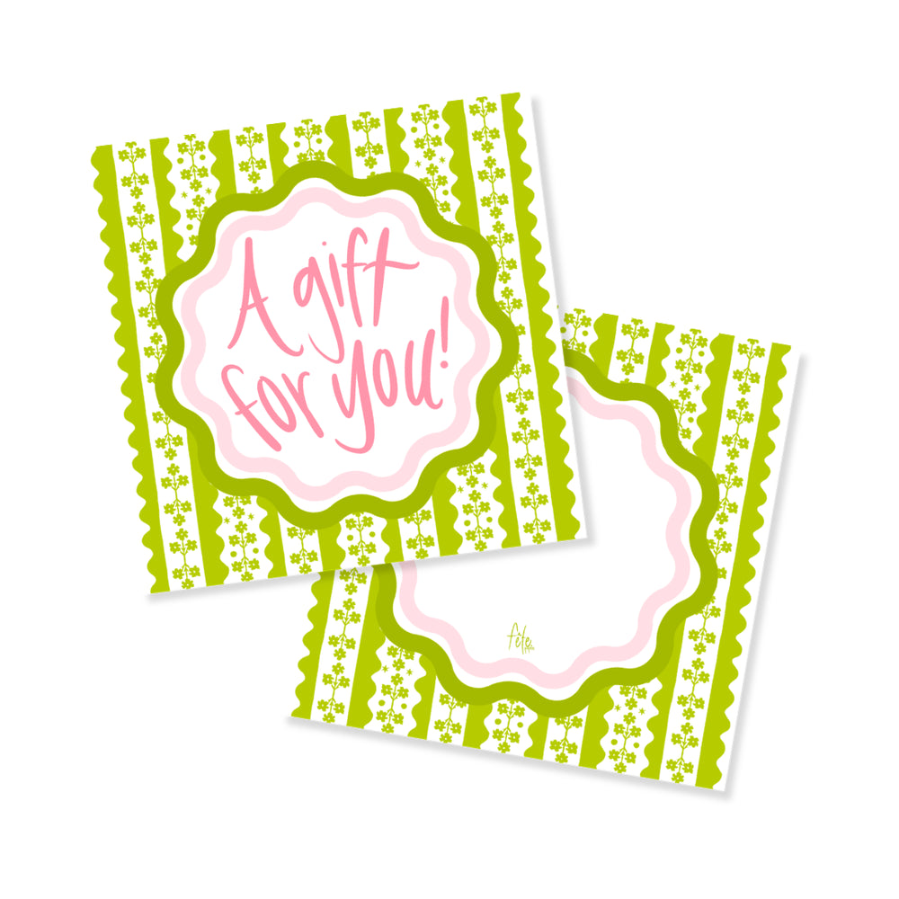 Garden of Fête Star Climbing Floral Gift Tags in Green