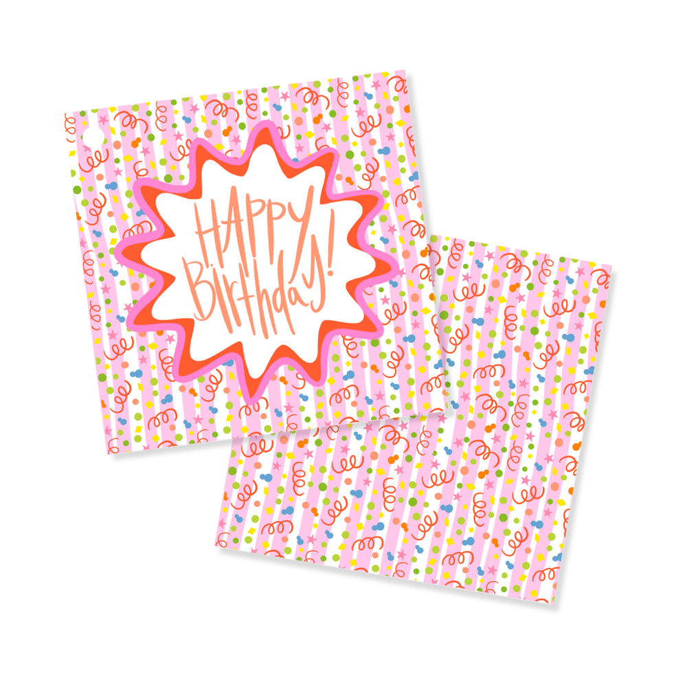 Happy Birthday Gift Tags in Rose