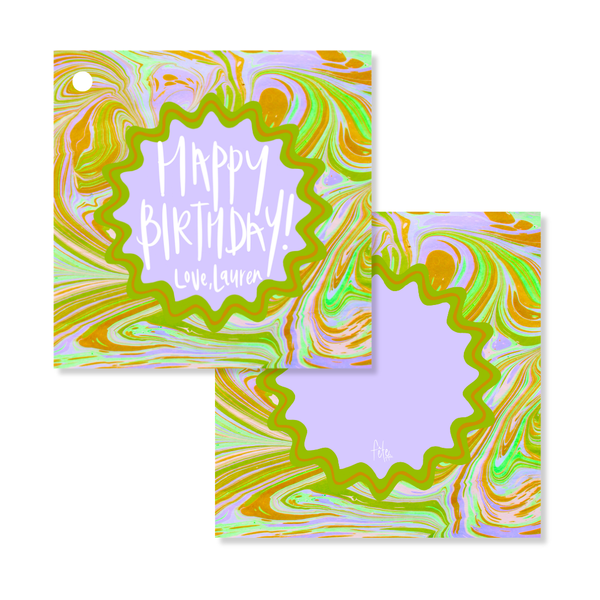 Marble Tags in Lavender