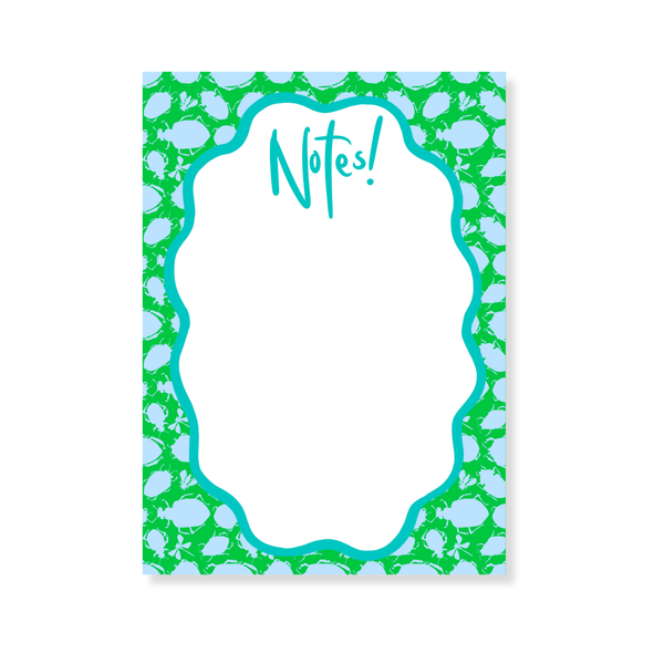 Sleek Busy Bugs Notepad in Green