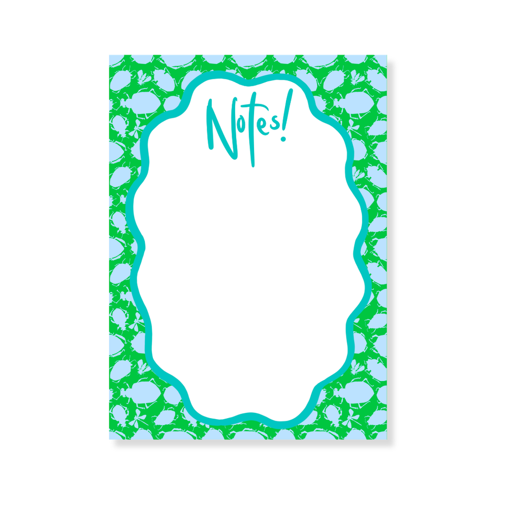 Sleek Busy Bugs Notepad in Green