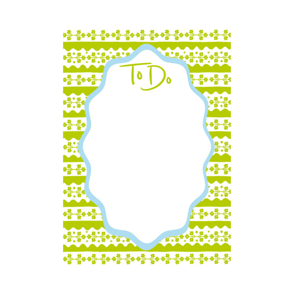 Garden of Fête Climbing Floral Notepad in Green