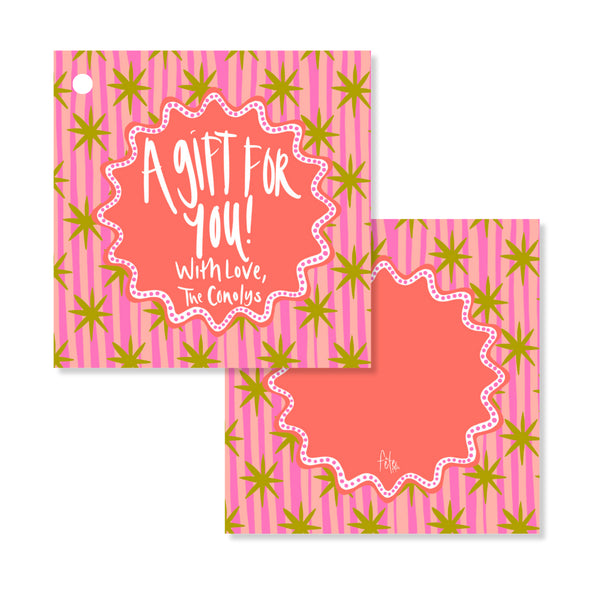 Stars & Stripes Tags in Bubblegum