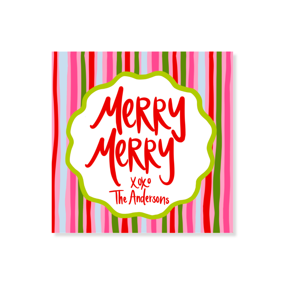 Candy Stripe Gift Stickers