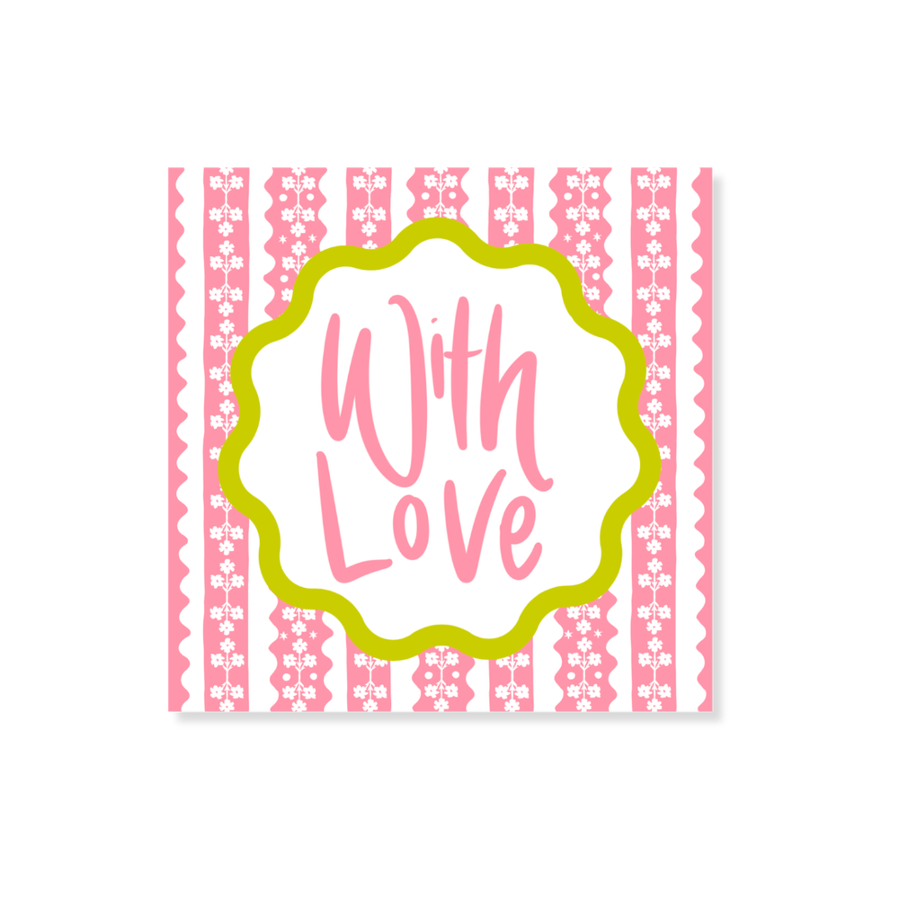 Garden of Fête Star Climbing Floral Gift Stickers in Pink