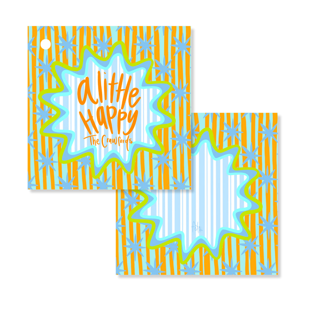 Stars & Stripes Tags in Tangerine