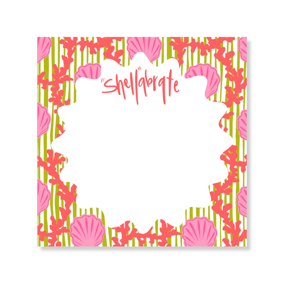 Shellabrate Notepad in Coral