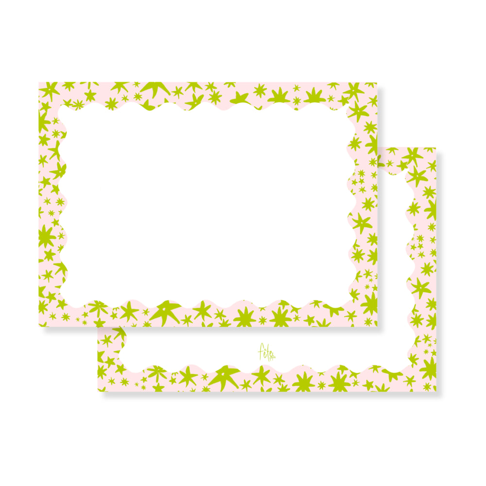 Garden of Fête Stars Stationery in Pale Pink