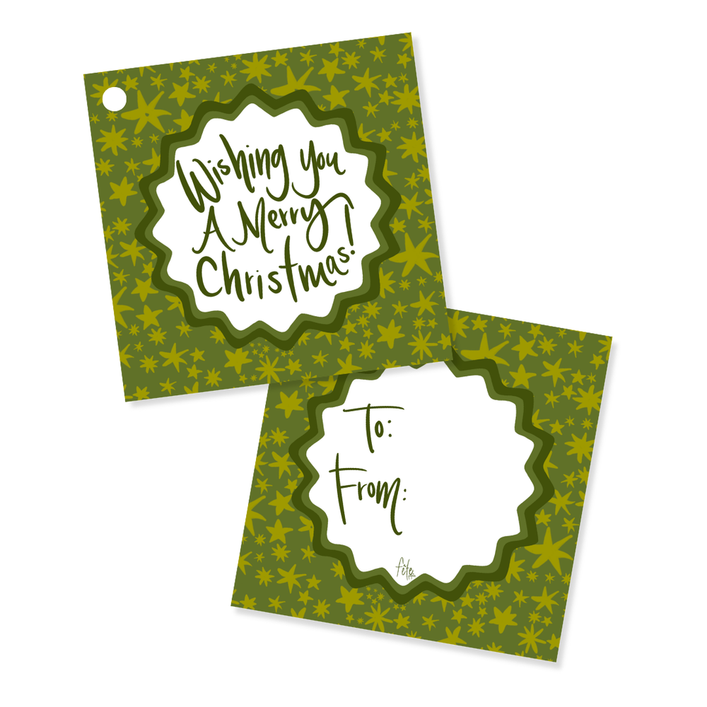 Christmas Floral Star in Olive