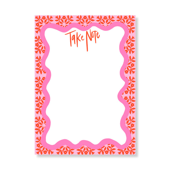 Mosaic Tile Notepads in Clementine