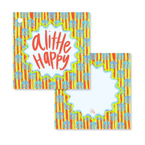 Block Print & Stripes Tags Lime