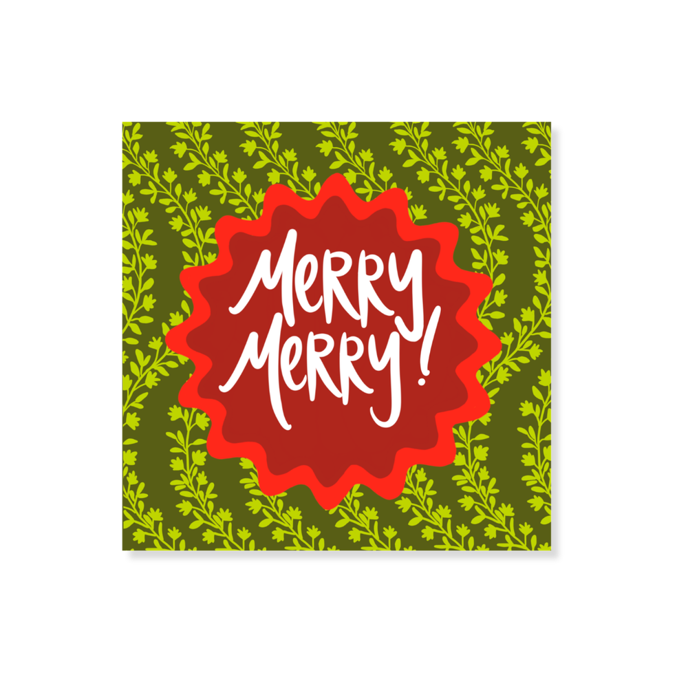 OG Holiday Floral Vine Gift Stickers